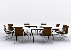 Decorative photo of meeting room table