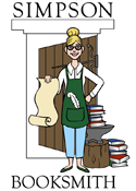 Woman working with a large stack of books.